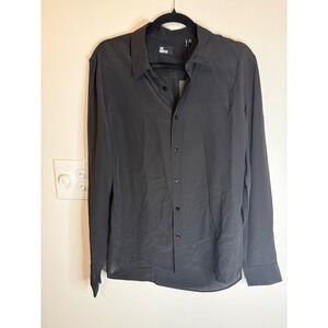 The Kooples Men's Black 100% Silk Button Up Shirt Size S NWT